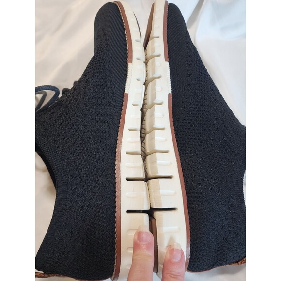 Cole Haan Zerogrand Stitchlite Black Knit Wingtip Shoes C24948 Mens Size 9.5 - Picture 8 of 8